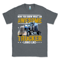 Charcoal Heather awesome trucker big rig semi trailer truck driver gift men tank top Classic Tee - linhVisuals