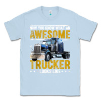 Dusty Blue awesome trucker big rig semi trailer truck driver gift men tank top Classic Tee - linhVisuals