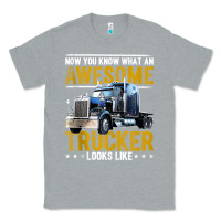 Heather Grey awesome trucker big rig semi trailer truck driver gift men tank top Classic Tee - linhVisuals