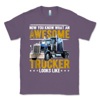 Lavender awesome trucker big rig semi trailer truck driver gift men tank top Classic Tee - linhVisuals