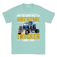 Seafoam awesome trucker big rig semi trailer truck driver gift men tank top Classic Tee - linhVisuals