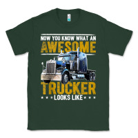 Sports Green awesome trucker big rig semi trailer truck driver gift men tank top Classic Tee - linhVisuals