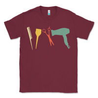Burgundy barber vintage hairdresser hairstylist cosmetologist t shirt Classic Tee - linhVisuals