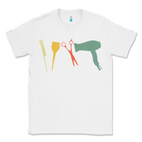 White barber vintage hairdresser hairstylist cosmetologist t shirt Classic Tee - linhVisuals