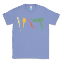 Colony Blue barber vintage hairdresser hairstylist cosmetologist t shirt Classic Tee - linhVisuals