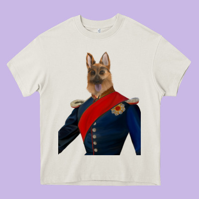 Pet Portraits, Custom Pet Portraits, Renaissance Pet Portraits, Custom Heavy Core Tee Designed By Ranaportraitstore