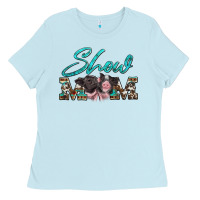 Baby Blue show mom pigs Ladies Tee - Artiststas