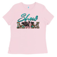Bubblegum Pink show mom pigs Ladies Tee - Artiststas
