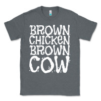 Charcoal Heather brown chicken brown cow Classic Tee - linhVisuals