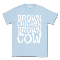 Dusty Blue brown chicken brown cow Classic Tee - linhVisuals