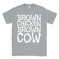 Heather Grey brown chicken brown cow Classic Tee - linhVisuals