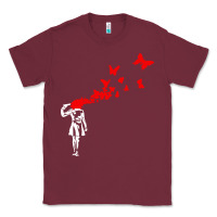 Burgundy banksy Classic Tee - linhVisuals