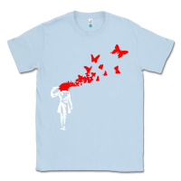 Dusty Blue banksy Classic Tee - linhVisuals