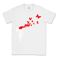 White banksy Classic Tee - linhVisuals