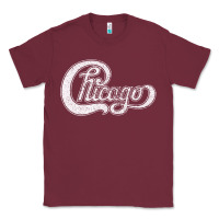 Burgundy chicago retro styled faded design Classic Tee - linhVisuals