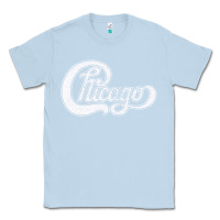 Dusty Blue chicago retro styled faded design Classic Tee - linhVisuals