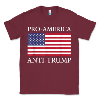 Burgundy pro america anti trump shirt   american usa flag resist t shirt Classic Tee - linhVisuals