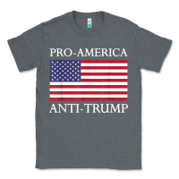 Charcoal Heather pro america anti trump shirt   american usa flag resist t shirt Classic Tee - linhVisuals