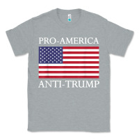 Heather Grey pro america anti trump shirt   american usa flag resist t shirt Classic Tee - linhVisuals