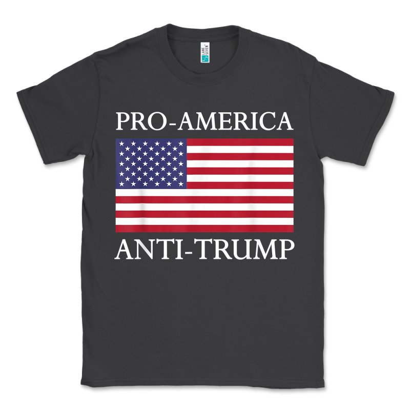 Pro America Anti Trump Shirt   American Usa Flag Resist T Shirt Classic Tee by linhVisuals | Teevron