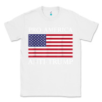 White pro america anti trump shirt   american usa flag resist t shirt Classic Tee - linhVisuals