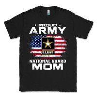 Black proud army national guard mom with american flag gift pullover hoodie Classic Tee - linhVisuals