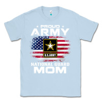 Dusty Blue proud army national guard mom with american flag gift pullover hoodie Classic Tee - linhVisuals