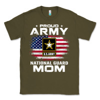 Army Green proud army national guard mom with american flag gift pullover hoodie Classic Tee - linhVisuals