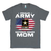 Charcoal Heather proud army national guard mom with american flag gift pullover hoodie Classic Tee - linhVisuals