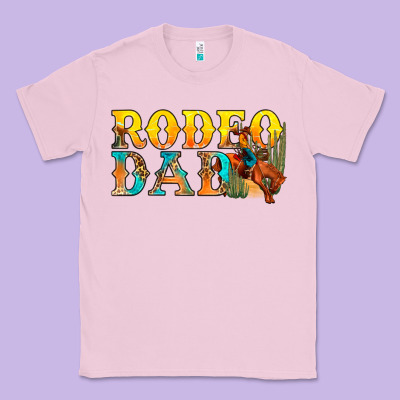 Western Rodeo Dad Classic Tee Designed By Bundleandbundleshop