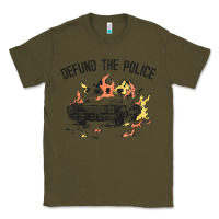 Army Green defund the police Classic Tee - linhVisuals
