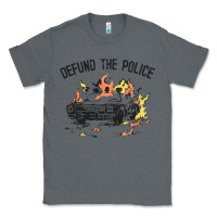 Charcoal Heather defund the police Classic Tee - linhVisuals