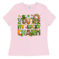 Bubblegum Pink you're my lucky charm Ladies Tee - Artiststas