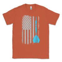 Copper throwing darts   vintage usa american flag for dart players t shirt Classic Tee - linhVisuals