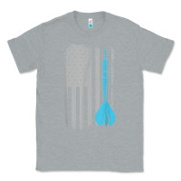 Heather Grey throwing darts   vintage usa american flag for dart players t shirt Classic Tee - linhVisuals