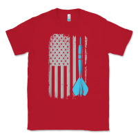 Red throwing darts   vintage usa american flag for dart players t shirt Classic Tee - linhVisuals