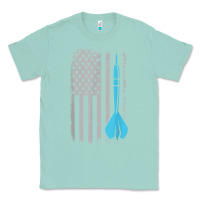 Seafoam throwing darts   vintage usa american flag for dart players t shirt Classic Tee - linhVisuals