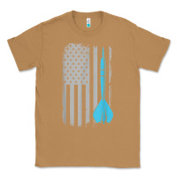 Toasted Coconut throwing darts   vintage usa american flag for dart players t shirt Classic Tee - linhVisuals