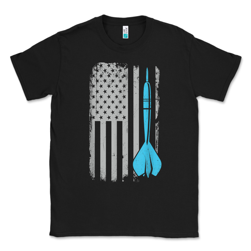 Throwing Darts   Vintage Usa American Flag For Dart Players T Shirt Classic Tee by linhVisuals | Teevron