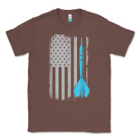 Chestnut throwing darts   vintage usa american flag for dart players t shirt Classic Tee - linhVisuals