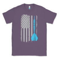Lavender throwing darts   vintage usa american flag for dart players t shirt Classic Tee - linhVisuals