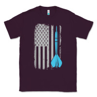 Plum throwing darts   vintage usa american flag for dart players t shirt Classic Tee - linhVisuals