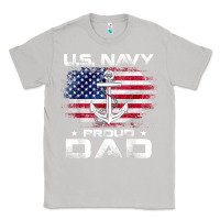 Moon Dust u.s navy proud dad with american flag gift veteran day t shirt Classic Tee - linhVisuals