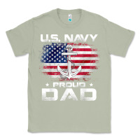 Matcha u.s navy proud dad with american flag gift veteran day t shirt Classic Tee - linhVisuals