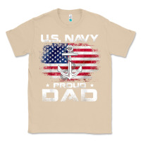 Mushroom u.s navy proud dad with american flag gift veteran day t shirt Classic Tee - linhVisuals
