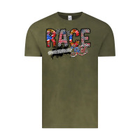 Vintage Olive race girl Vintage Tee - RacoonDesign
