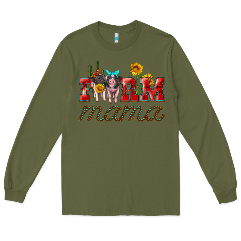 Farm Mama With Pigs Long Sleeve Tee by Artiststas | Teevron