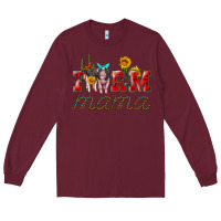 Burgundy farm mama with pigs Long Sleeve Tee - Artiststas