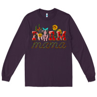 Plum farm mama with pigs Long Sleeve Tee - Artiststas
