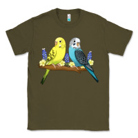 Army Green cute budgies Classic Tee - linhVisuals